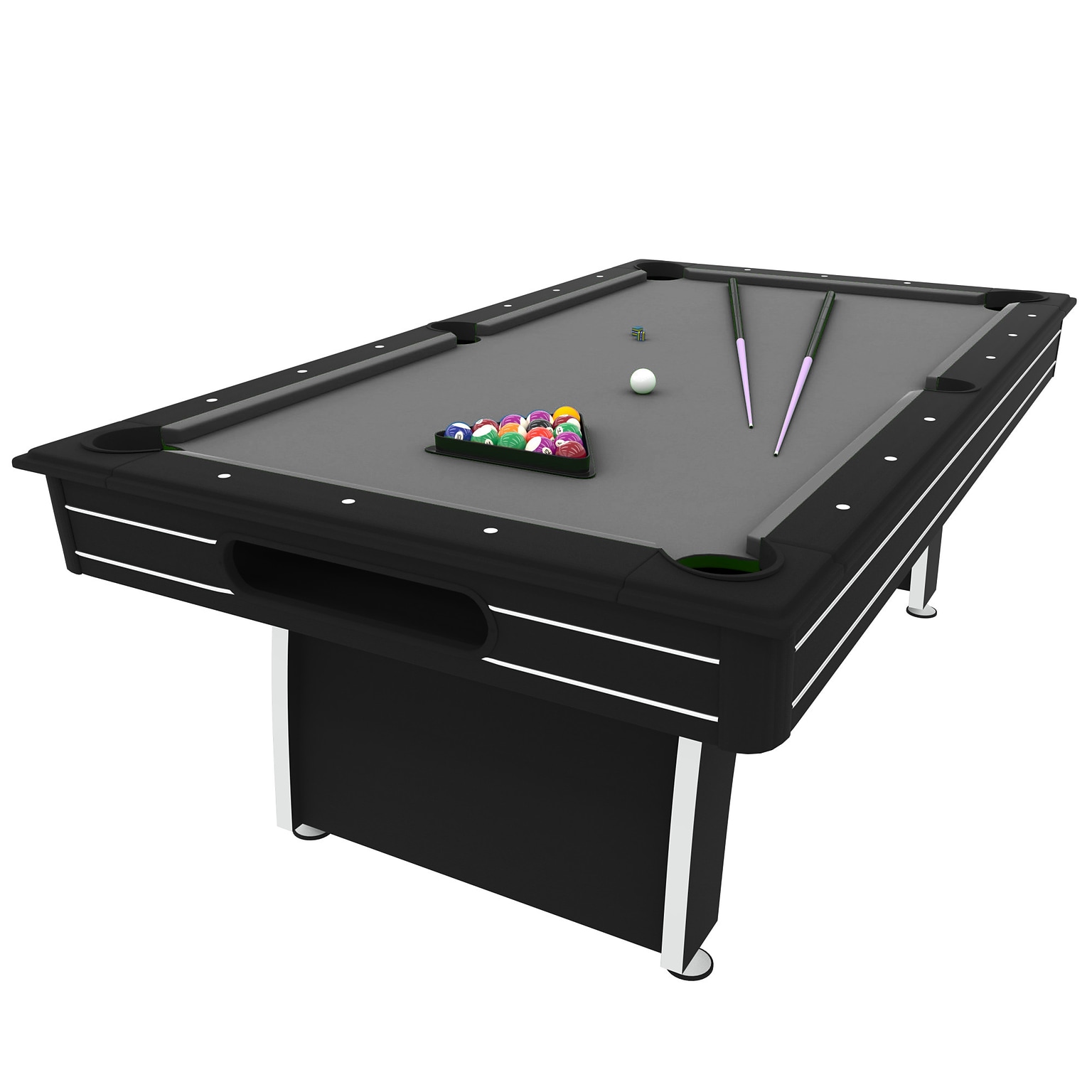 Fat Cat Tucson 7 Pool Table with Ball Return, Gray (64-0153)