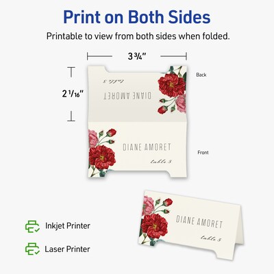 Avery Matte General Use Blank Cards, Ivory, 200/Box (95325)