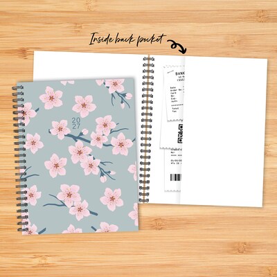 2027 Willow Creek Petal Power 6.5" x 8.5" Calendar Year Weekly & Monthly Standard Planner, Assorted Colors (67383)