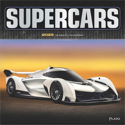 2025 Plato Supercars 12 x 12 Monthly  Wall Calendar (9781975480776)