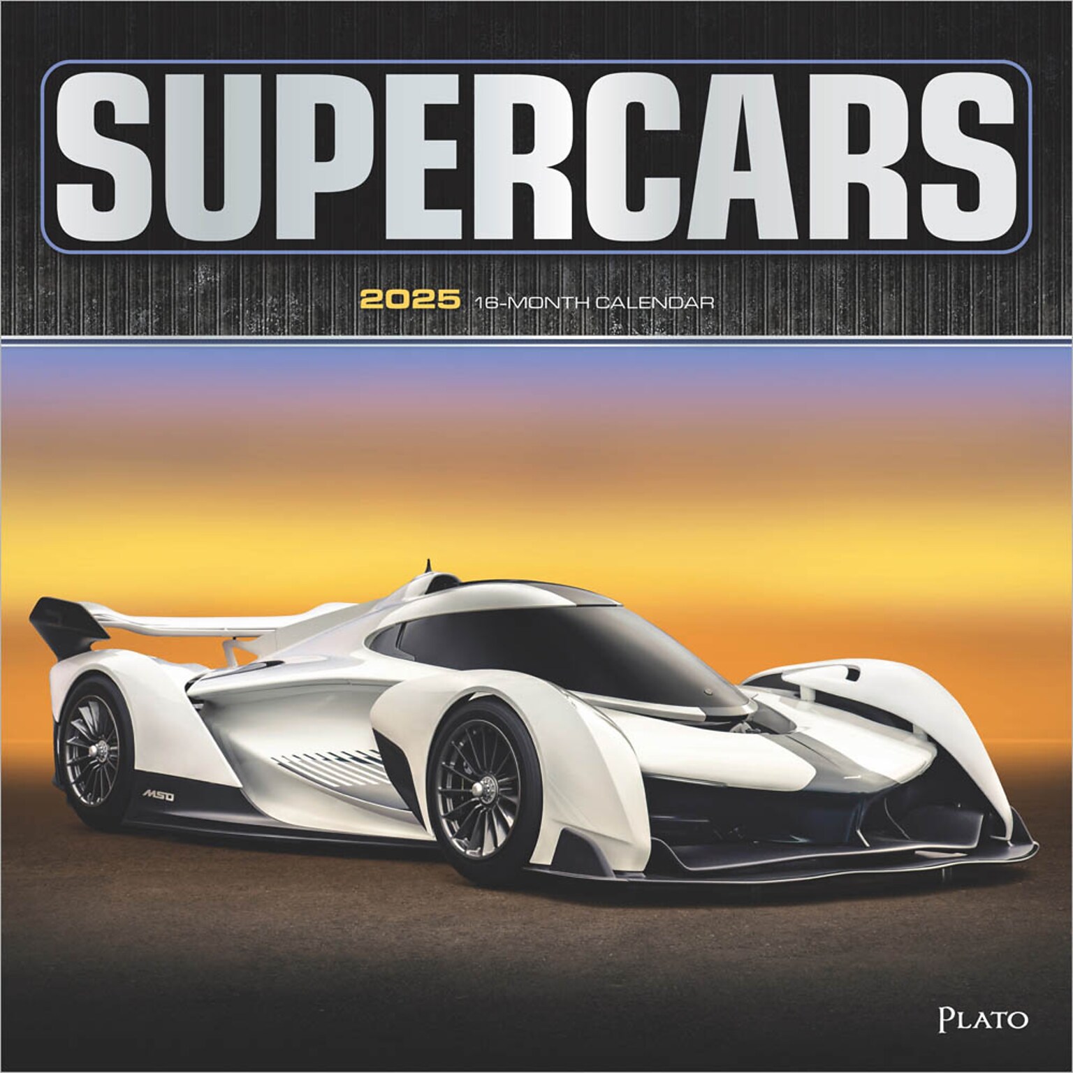 2025 Plato Supercars 12 x 12 Monthly  Wall Calendar (9781975480776)