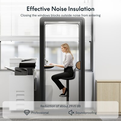 FlexiSpot NeoPod Modular Series Sound Absorbing Privacy Booth, White (P1F-3W)