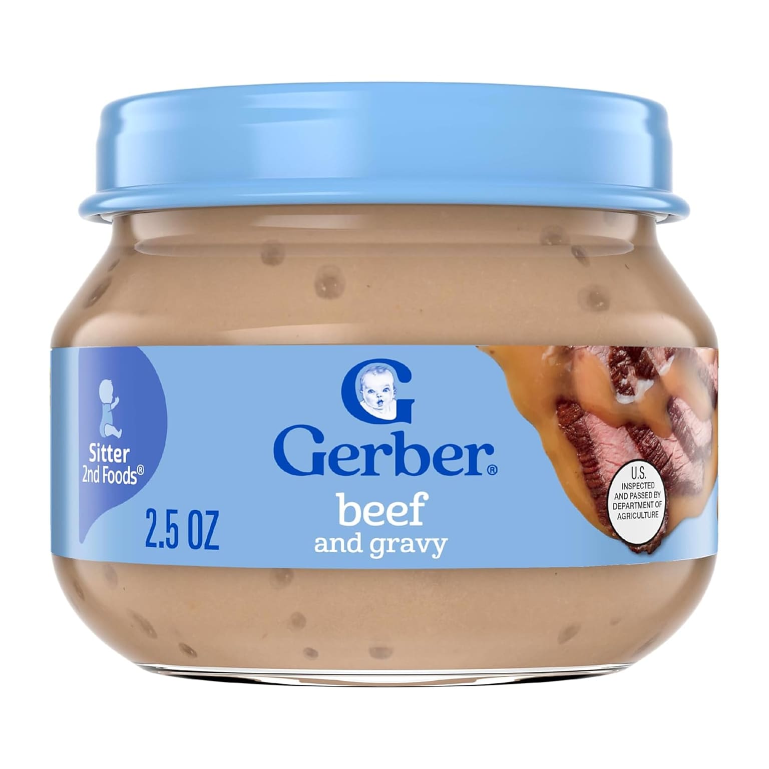 Gerber Beef And Gravy Puree Baby Food Jar, 2.5 oz., 10/Pack (220-02582)