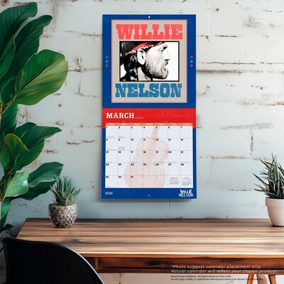 2026 BrownTrout Willie Nelson 12" x 12" Monthly Wall Calendar (9798330707058)