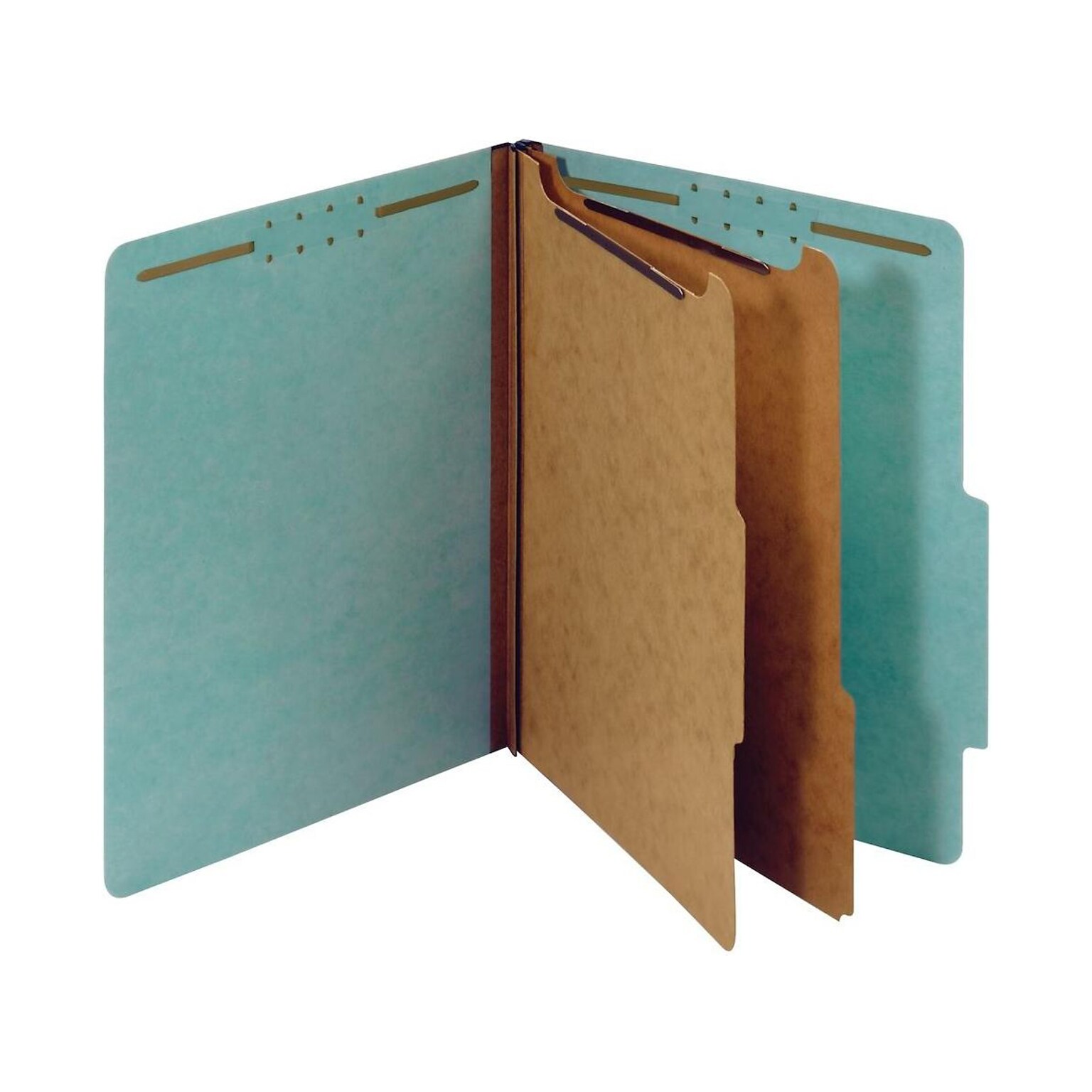 Pendaflex Pressboard Classification Folder, 2-Dividers, 2 1/2 Expansion, Letter Size, Blue, 10/Box (24130P)