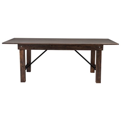 Flash Furniture HERCULES 84" Folding Farm Table, Mahogany (XAF84X40MG)