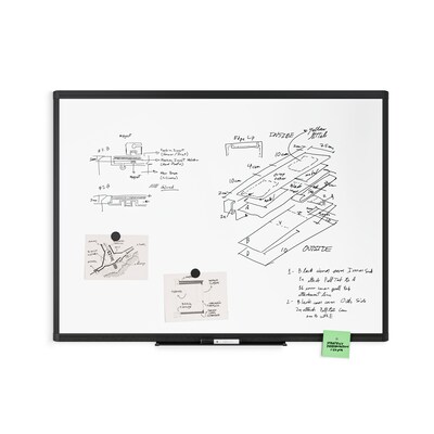 U Brands Magnetic Painted Steel Dry-Erase Whiteboard, Aluminum Frame, 4' x 3' (3011U00-01)