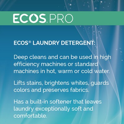 ECOS PRO Free & Clear HE Liquid Laundry Detergent, 128 Loads, 128 oz., 4/Carton (PL9764/04)