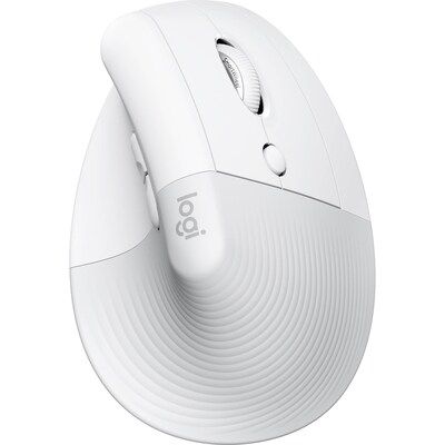 Logitech Lift Vertical Ergonomic Wireless Optical Mouse for Mac, White (910-006466) | Quill