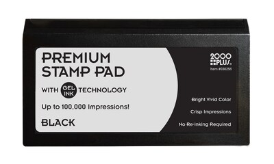 Cosco 2000 Plus Gel-Based Stamp Pad, Black (030256)