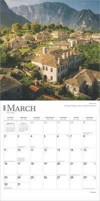 2025 BrownTrout Greece 12" x 12" Monthly Wall Calendar (9781975476151)