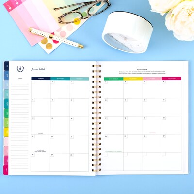 2025-2026 AT-A-GLANCE Simplified by Emily Lilac Plaid 8.5" x 11" Academic Weekly & Monthly Planner, Poly Cover (EL39-901A-26)