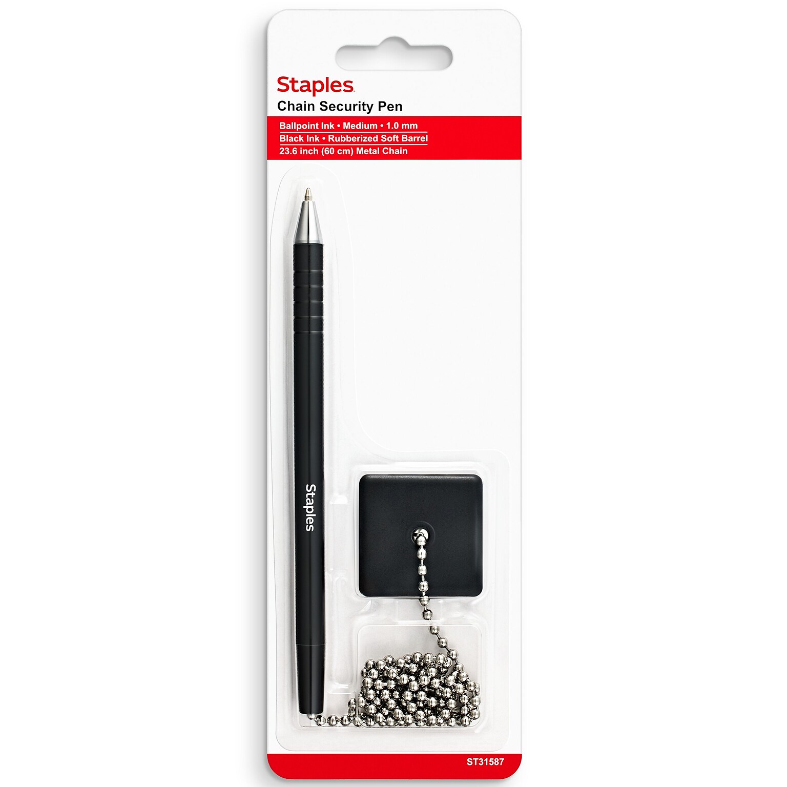 Staples® Anchor Counter Top Pens, Medium Point, 1.0mm, Black Ink (ST31587)