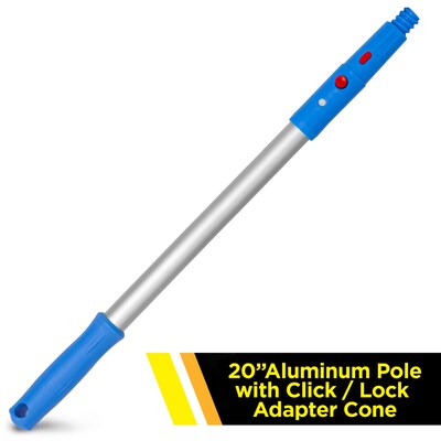 Gritt Commercial 20" Aluminum Pole with Click / Lock Adapter Cone (GRI107)