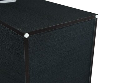 AdirOffice Vertical File Cabinet, 22.24"H x 15.55"W x 15.55"D, Black (ADI627-WBLK)