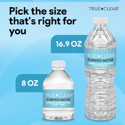 True Clear™ Purified Bottled Water, 16.9 fl. oz. Bottles, 24/Carton (TC54594)