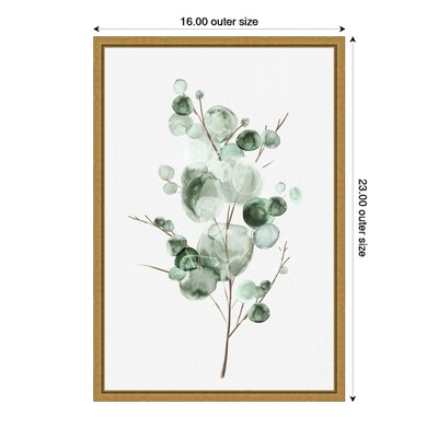Amanti Art Tender Sprout I (Eucalyptus) by Eva Watts Framed Canvas Wall Art Print, 16" x 23" (A42675040760)