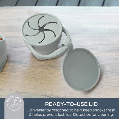 Dream Baby Kids Pop-Up Cup Snack Container, Seafoam Green (DB-L5022A)