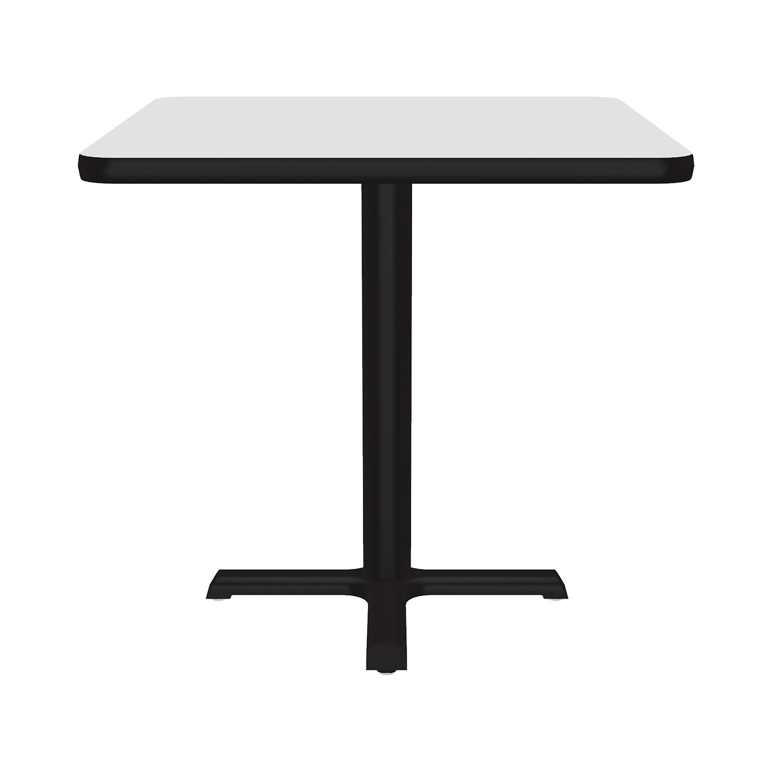 Correll Square-Shaped Dry-Erase Markerboard Cafe Table, 30 x 30, Frosty White/Black (BXT30DES-80)