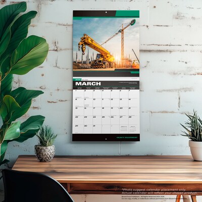 2026 BrownTrout Heavy Equipment 12" x 12" Monthly Wall Calendar (9798330708062)