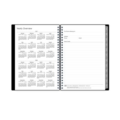 2027 Blue Sky 5.875" x 8.625" Day-to-Day Calendar, Black (160971)