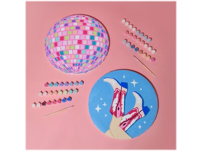 Art 101 Gallery Disco Cowgirl Paintable Canvas Art Set, 2/Pack (25030MB)
