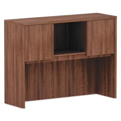 Alera Valencia Series 47.13W Hutch w/ Doors, 3-Compartments, Modern Walnut (ALEVA284815WA)