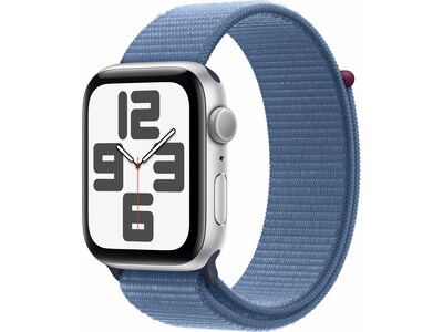 Apple Watch SE (GPS), Silver/Winter Blue, 44mm (MREF3LL/A)
