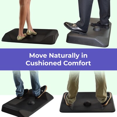 Uncaged Ergonomics Active Standing Anti-Fatigue Floor Mat, 34"L x 20"W, Black (ASM-B)