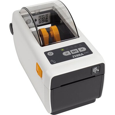 Zebra ZD4AH23-D01W01EZ ZD411-HC Direct Thermal Printer, USB Bluetooth Wi-Fi, White