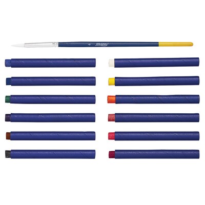 Prang Payons Watercolor Crayons with Brush, Assorted Colors, 12/Set (DIX34312)