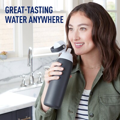 Brita Stainless Steel Filtered Water Bottle, 20 oz., Carbon (36447)