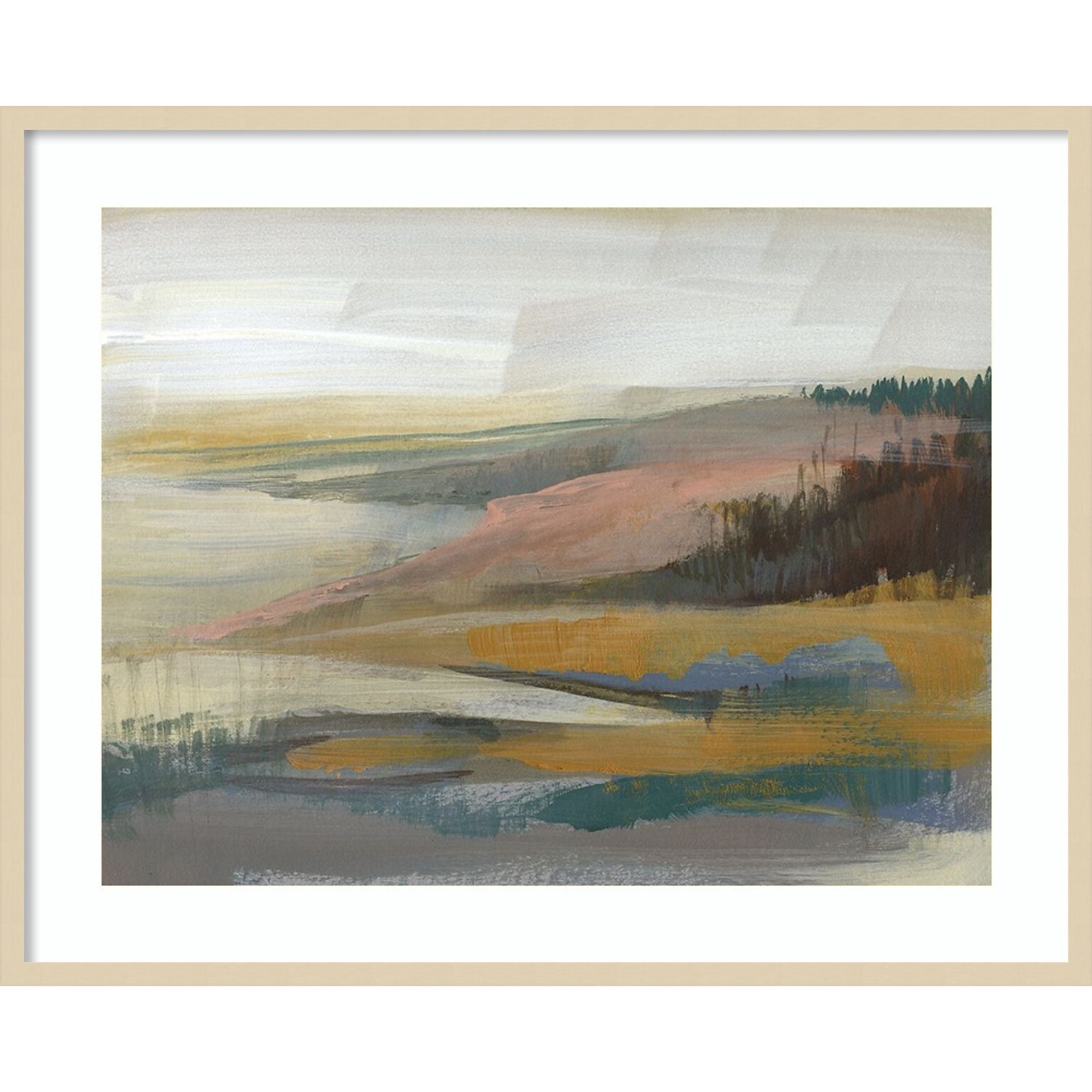 Amanti Art Northwest Cove II by Jennifer Goldberger Wood Framed Wall Art Print, 41 x 33 (A42675535459)