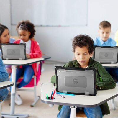 Techprotectus Edushield case for HP Fortis 11 G10 chromebook-Black(TP-HP-G10F)