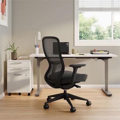 Workplace2.0™ Ayalon Ergonomic Fabric Swivel Task Chair, Black (UN51505)