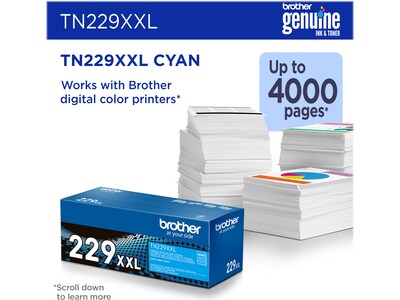 Brother TN229XXL Cyan Super High Yield Toner Cartridge (TN229XXLC)