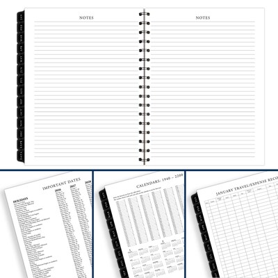 2026 AT-A-GLANCE Executive 8.75" x 6.5" Weekly & Monthly Appointment Book Refill, White/Black (70-908-10-26)