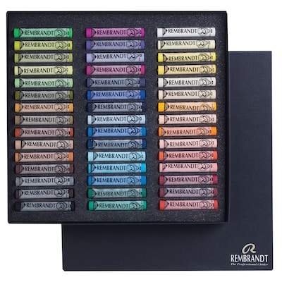 Rembrandt Soft Pastel Cardboard Box Set, Assorted Colors, 45/Set (RBX31823047)