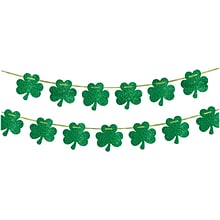Amscan St. Patricks Day Shamrock Banner, Green, 2/Pack (120328)