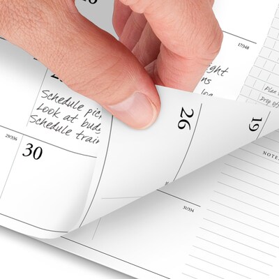 2026 AT-A-GLANCE Executive 11" x 9" Monthly Padfolio Refill, White/Black (70-909-10-26)