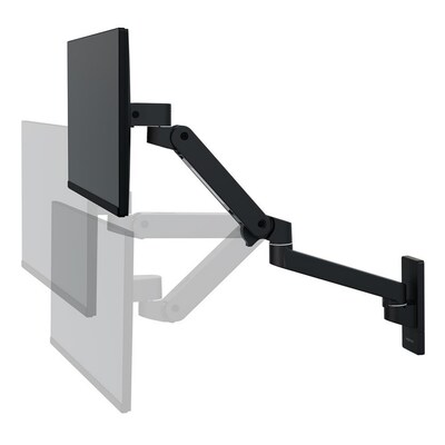 Ergotron LX Pro Adjustable Single Monitor Arm Wall Mount, Up to 34", Black (45-683-292)