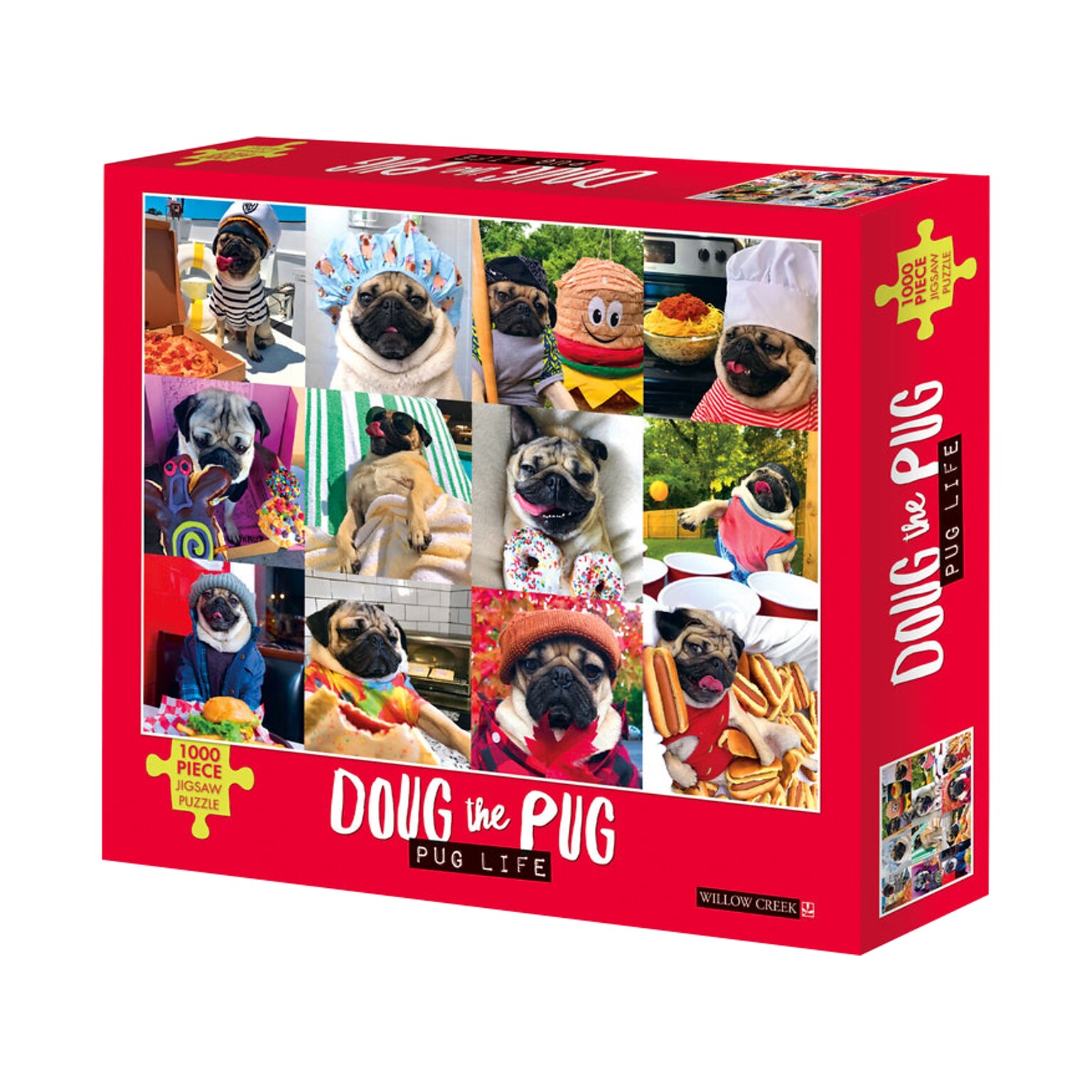 Willow Creek Doug the Pug: Pug Life 1000-Piece Jigsaw Puzzle (48185)