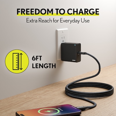 Overtime C92 6 ft USB-C to USB-C 240W Charging Cable, Black (OCC92BK)