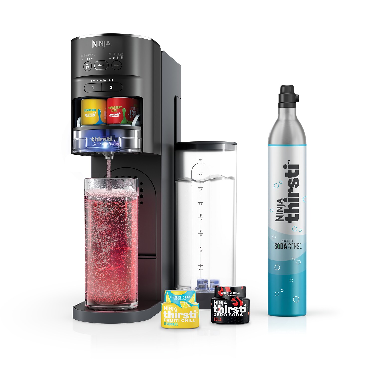 Ninja Thirsti Sparkling & Still Flavored Water Drink Maker System (WC1001)