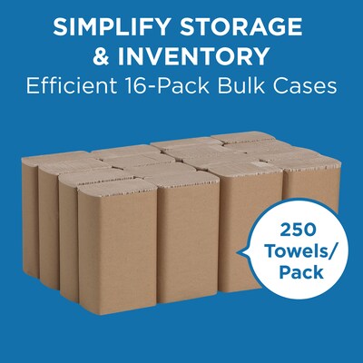 Pacific Blue Basic Recycled Multifold Paper Towel, 1-Ply, 250 Sheets/Pack, 16 Packs/Carton (23304)