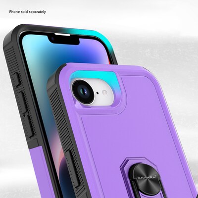 SaharaCase Raider Series Phone Case for iPhone 16e, Shock Absorbing, Purple (CP00819)