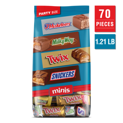 Mars Minis Milk Chocolate Candy Bars Jumbo Variety Pack, 30.63 oz. (460690)