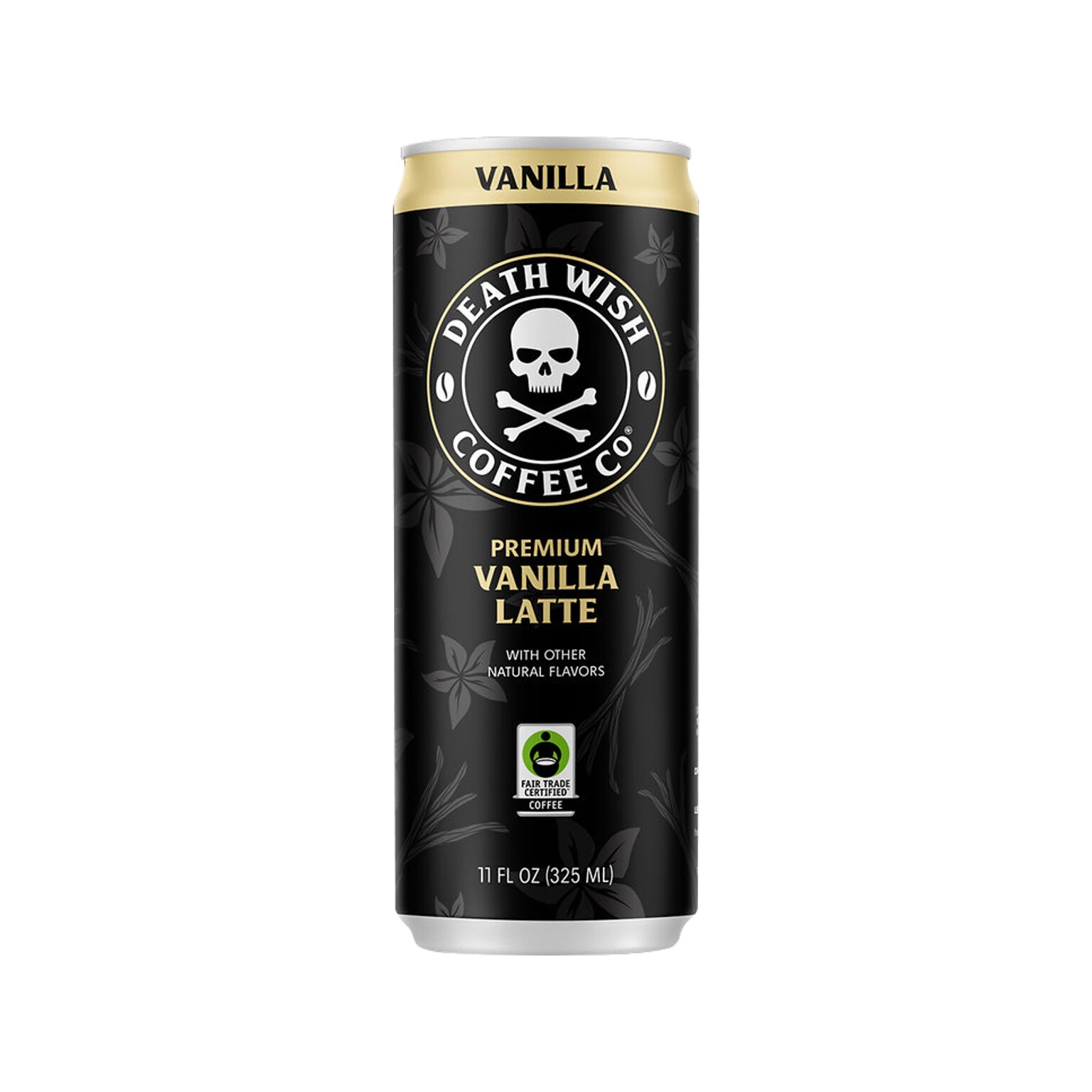 Death Wish Coffee Co. Vanilla Latte Cold Brew Coffee Can, Medium Roast, 11 fl. oz., 12/Carton (LRVNLA12)