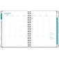 2024-2025 Global Printed Products Marble 8.5" x 11" Academic Weekly & Monthly Planner, Paper Cover, Gray/White