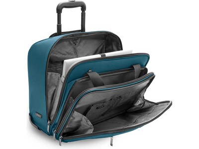 Solo New York Bryant 17.3" Polyester Rolling Laptop Bag, Blue Lagoon (PT138-20)